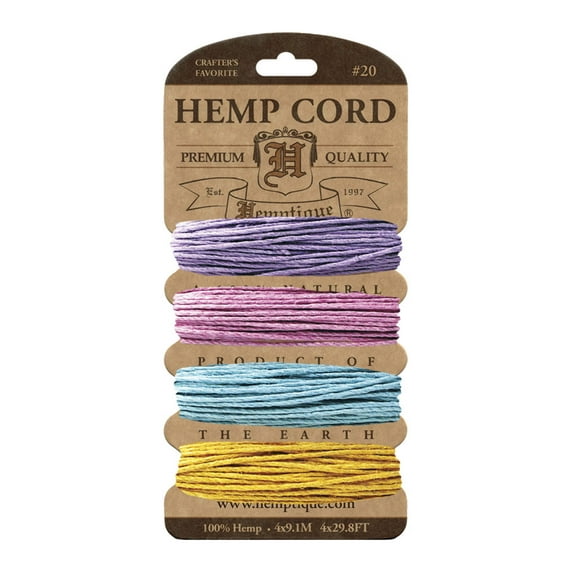Hemptique Hemp Cord Set, 20 lb., Pastel