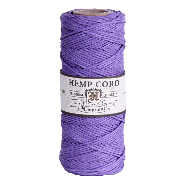 Hemptique Hemp Cord Spool 20lb 205'-Lavender