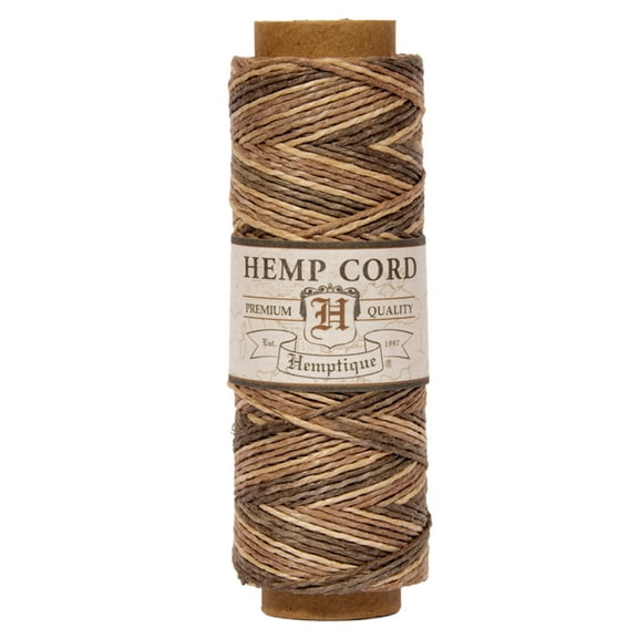 Hemptique Hemp Cord Spool, Variegated 10 lb, 205 ft
