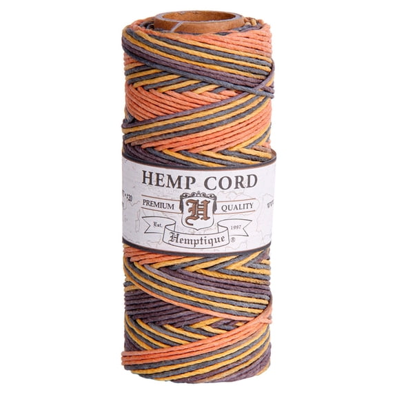 Hemptique Hemp Cord Spool, Variegated 20 lb, 205 ft