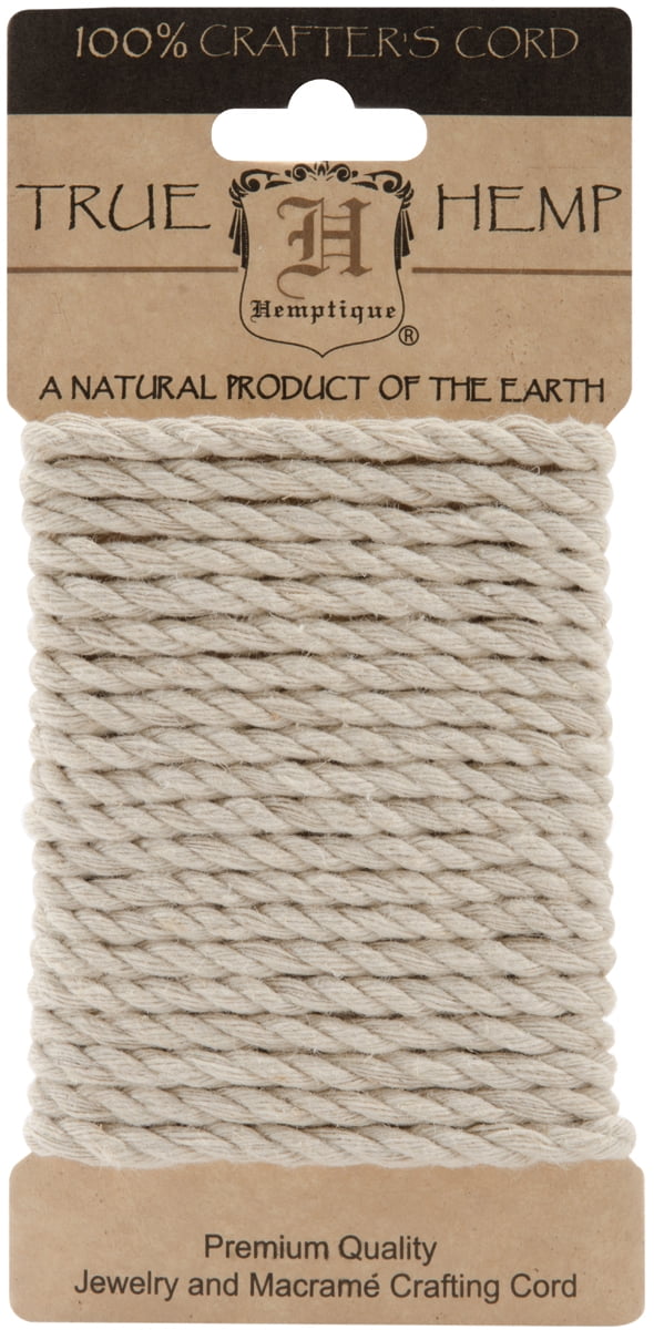 Hemptique Hemp Craft Rope Coils Eco Friendly Sustainable Naturally Grown  Jewelry Bracelet Making Paper Crafting Scrapbooking Bookbinding Mixed Media  Crocheting Macrame Seasonal Holiday Gift Wrapping Outdoor Gardening