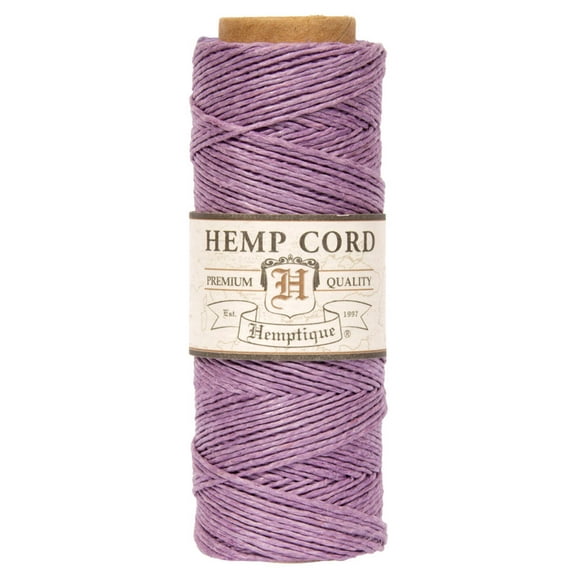 Hemptique Hemp Cord Spool 10lb 205'-Lavender