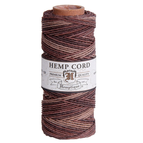 Hemptique Hemp Variegated Cord Spool 20lb 205'-Earthy