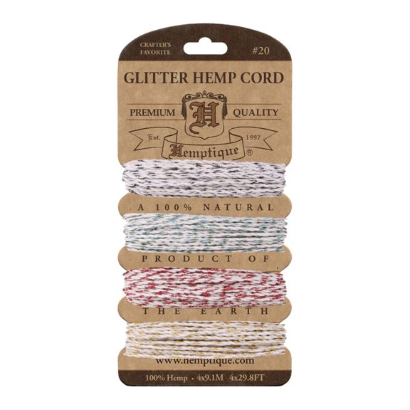 Hemptique Metallic & Glitter Hemp Cord Cards