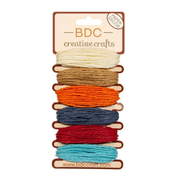 Hemptique Paper Twine 5m 6/Pkg-Petunia Solid