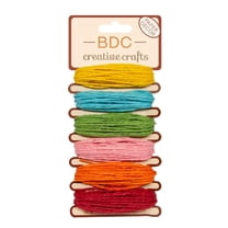 Hemptique Paper Twine 5m 6/Pkg-Poppy Solid