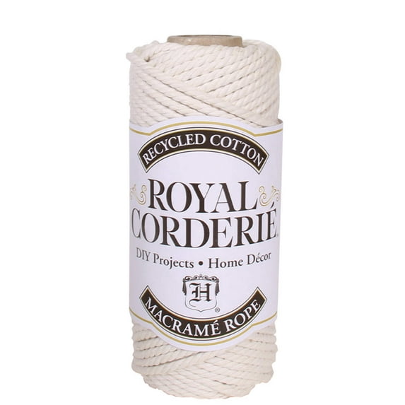 Hemptique Royal Corderié Double Twist 4mm Cotton Macramé Rope/String for Arts & Crafts