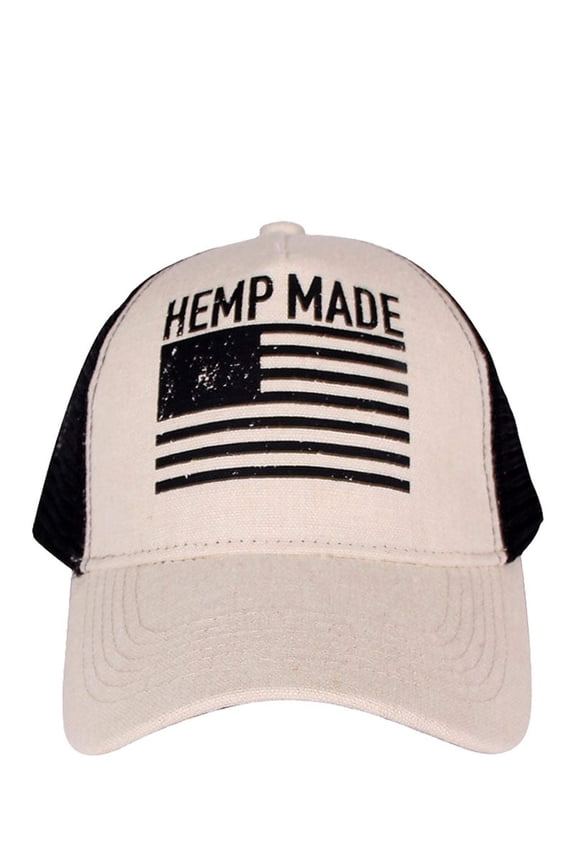 Hemptique Unisex Hemp Made Logo Trucker Hat Fashionable