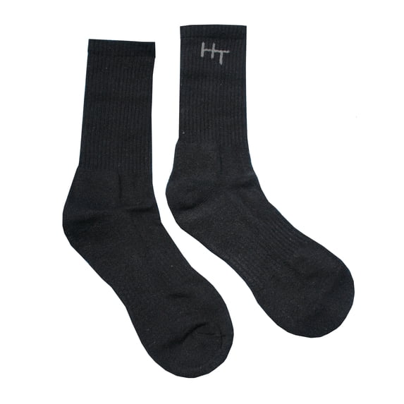 Hemptopia Hemp Socks Black Small/Medium (6-9) Shoe Size, Unisex, Crew Cut