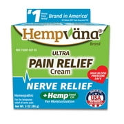 Hempvana Ultra-Strength Nerve Relief Cream, As Seen on TV, Targets Discomfort, Absorbs Quickly 3 Oz Jar