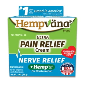 Hempvana Ultra-Strength Nerve Relief Cream, As Seen on TV, Targets Discomfort, Absorbs Quickly 3 Oz Jar