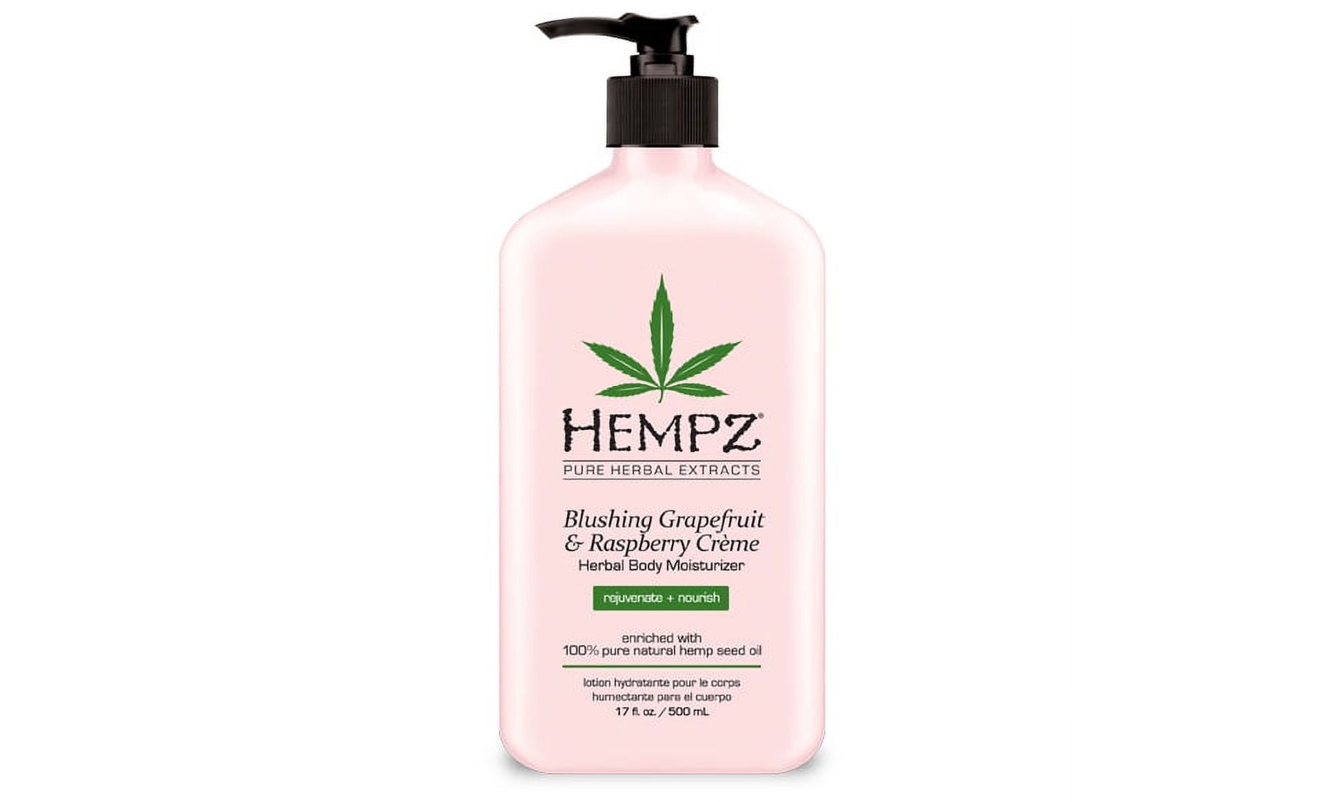 Hemp Lotion Raspberry Hempz Herbal Body Moisturizer, Blushing Grapefruit & Raspberry Creme ...