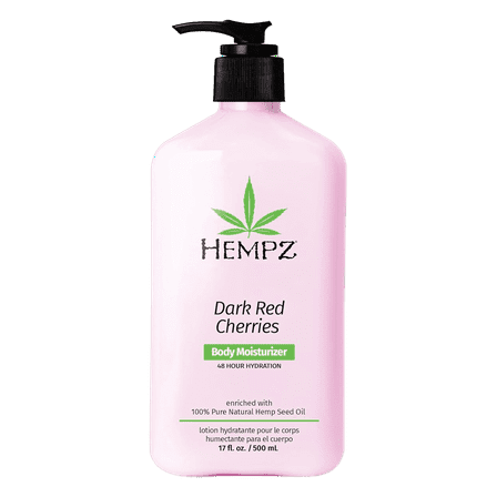 Hempz Dark Red Cherries Herbal Body Moisturizer Lotion, 17 fl oz