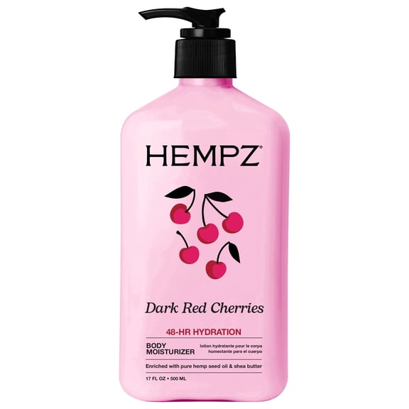 Hempz Dark Red Cherries Moisturizing Body Lotion, 17 fl oz