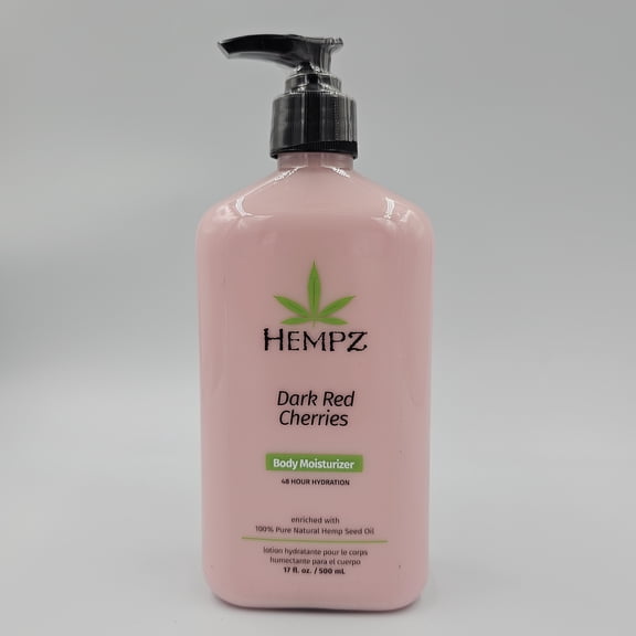 Hempz Dark Red Cherries Lotion, Ultra Hydrating Moisturizer Body Lotion 17 oz.