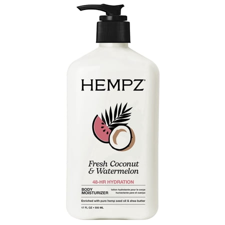 Hempz Fresh Coconut & Watermelon Moisturizing Body Lotion for Dry Skin, 17 fl oz