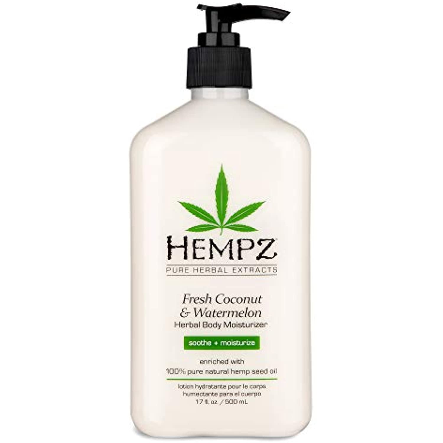 Hempz Fresh Coconut & Watermelon Moisturizing Skin Lotion, Natural Hemp