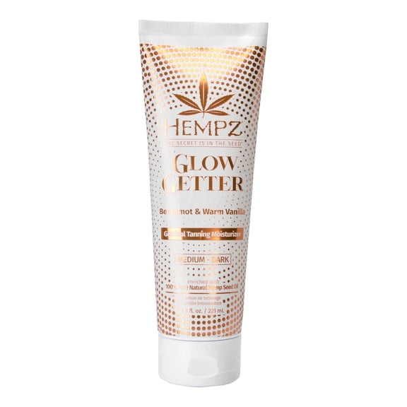 Hempz Glow Getter Gradual Self-Tanning Shimmer Moisturizer, Medium to Dark, 7.5 fl.oz.