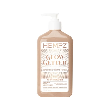 Hempz Glow Getter Shimmer Moisturizing Body Lotion with Pure Hemp Seed Oil, 17 fl oz
