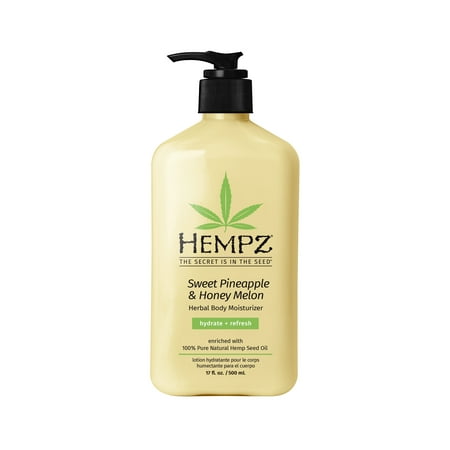 Hempz Herbal Body Lotion for Dry Skin, Sweet Pineapple & Honey Melon, 17 fl oz