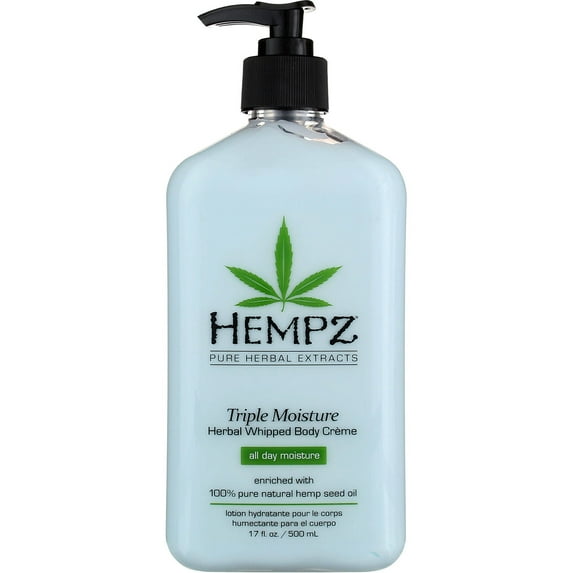 Hempz Herbal Body Moisturizer, Triple Moisture, 17 fl oz (3 pack) (Bundle)