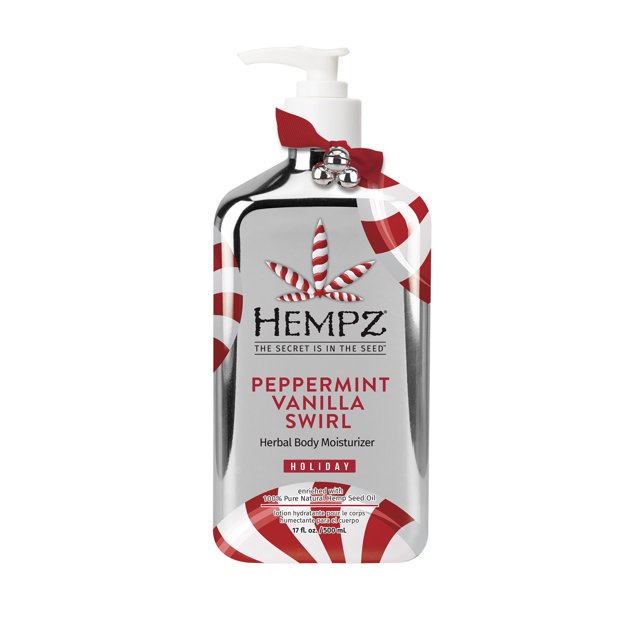 Hempz Herbal Body Moisturizer for Dry Skin, Peppermint Vanilla Swirl 17 fl oz