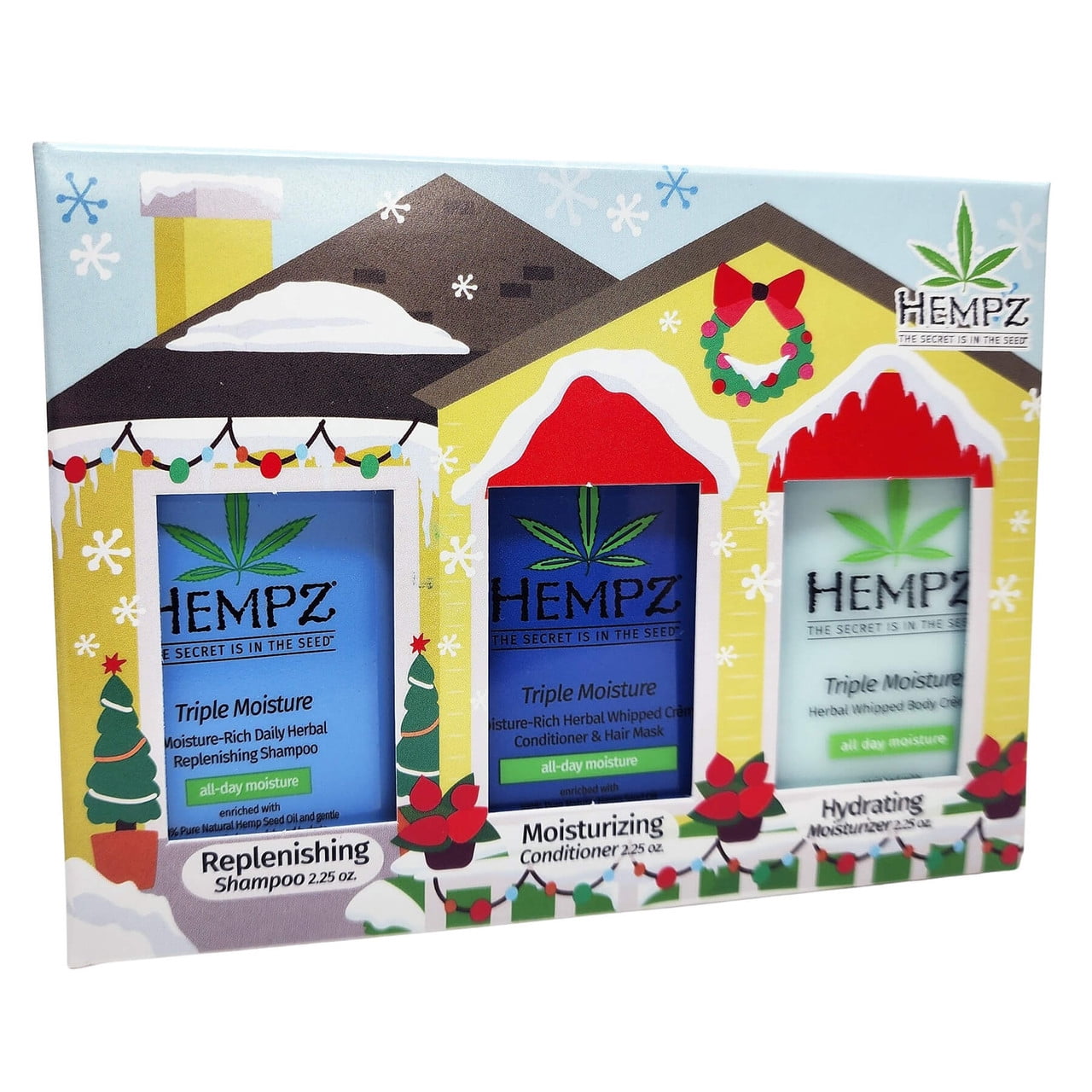 Hempz Christmas Care Set Triple Moisture Hair & Body Gift Set