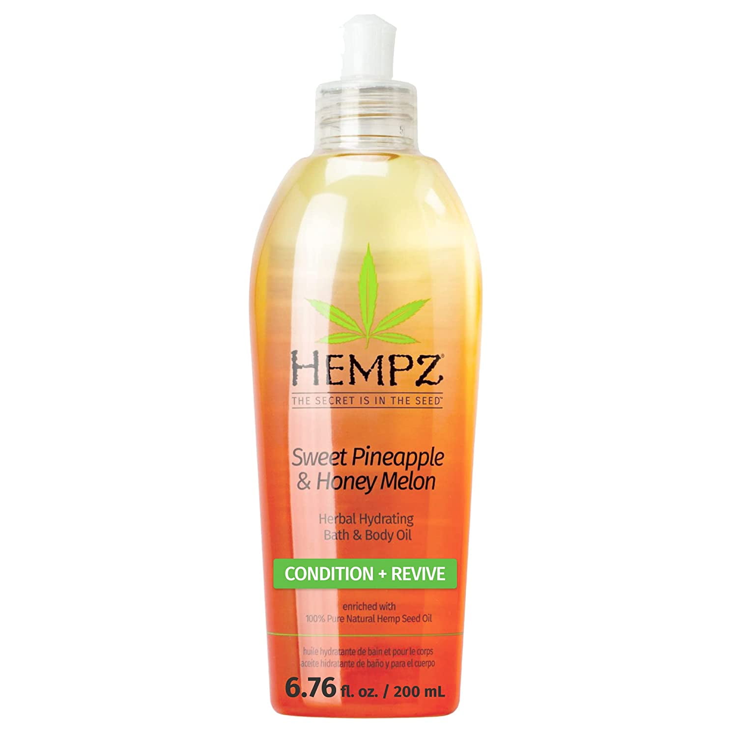 Hempz Hydrating Bath and Body Oil for Women, Sweet Pineapple & Honey