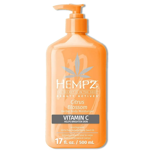 Hempz Lotion Citrus Blossom Daily Body Moisturizer for Dry Skin, 17 fl
