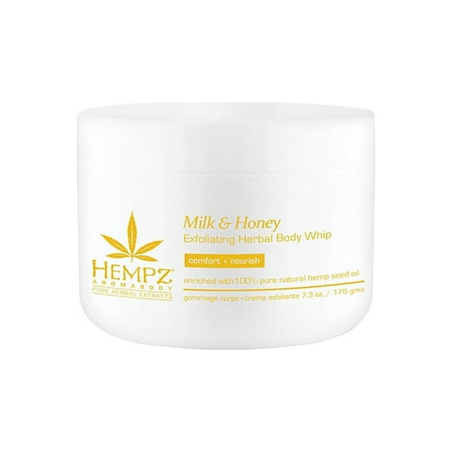 Hempz Milk & Honey Exfoliating Herbal Body Whip 7.3 oz.