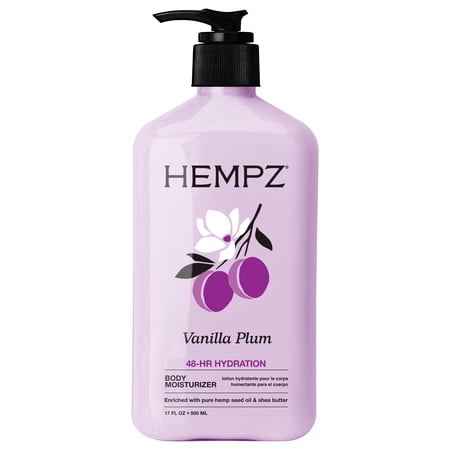 Hempz Vanilla Plum Moisturizing Body Lotion for Dry Skin, 17 fl oz