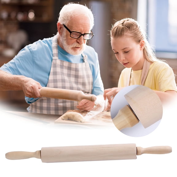 Rolling Pin for Kitchen Movable Roller Wooden Pin by Hemu for Dumpling Wrapping and Baking Durable Craft Tool for Rolling Dough and