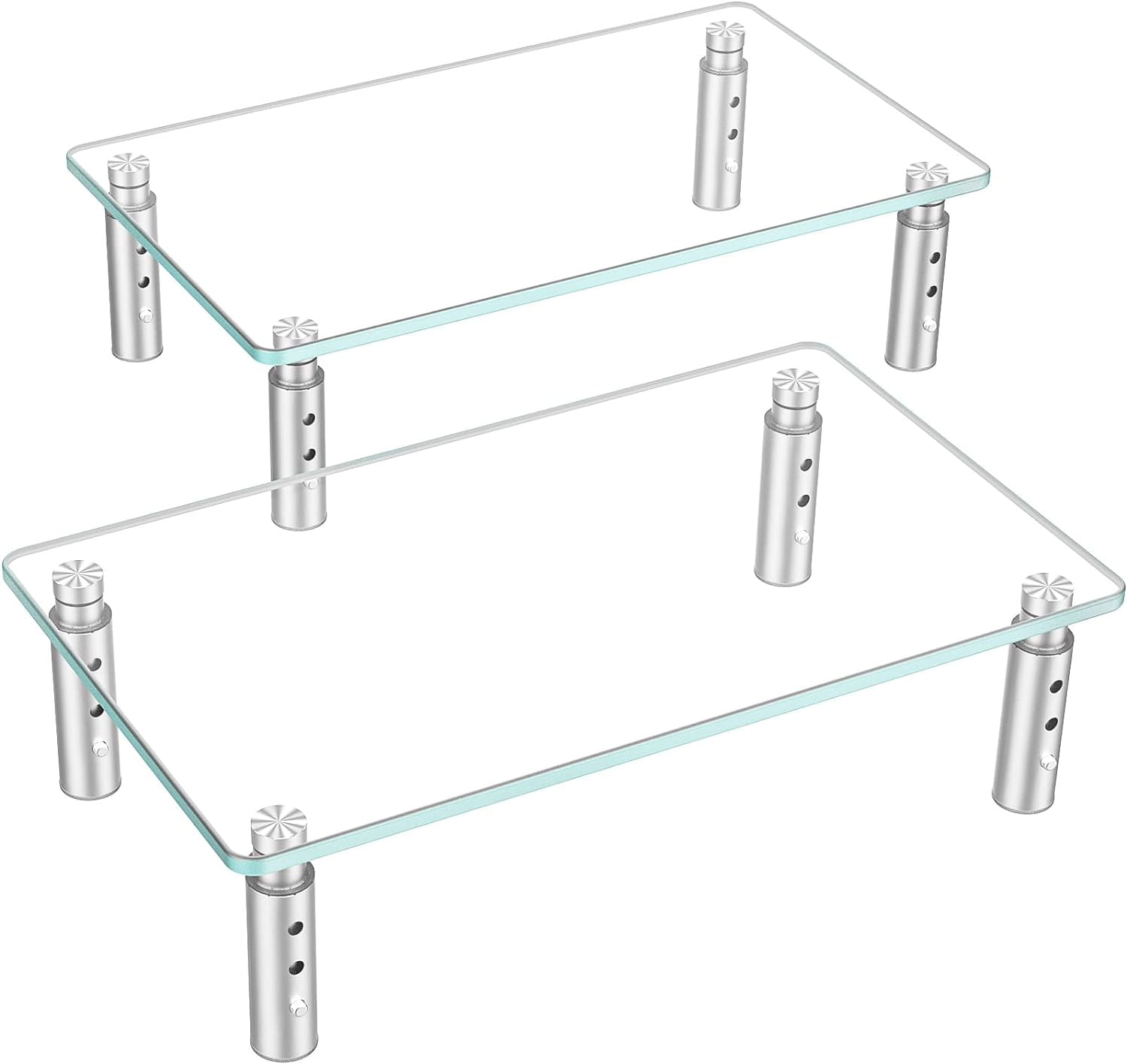 Hemudu 2 Pack Monitor Stand 3 Adjustable Height Monitor Riser