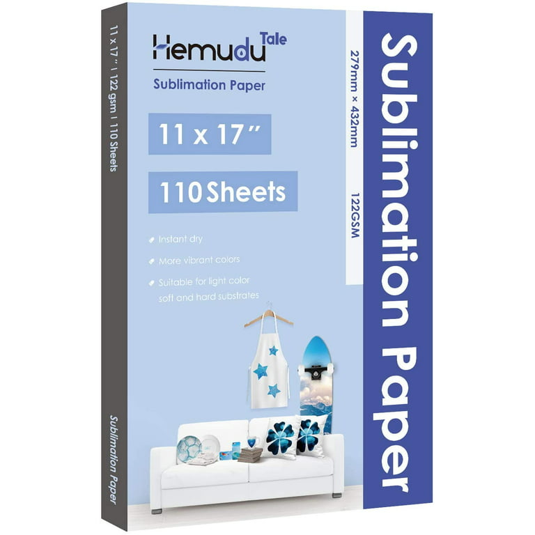 Hemudu Tale Inkjet Sublimation Paper 11x17 Heat Transfer Paper Compatible  with Sublimation Ink 110 Sheets 