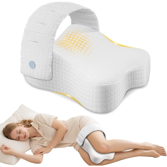 Hemvt 3-in-1 Side Sleeper Knee & Hip Pillow, Memory Foam Leg Support for Spine Alignment, Sciatica Relief and Post-Surgery Comfort