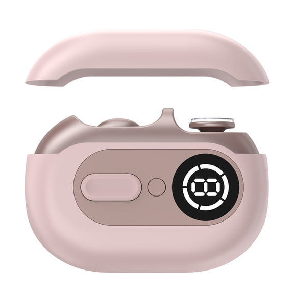 Hemvt 4-in-1 Professional Electric Nail Clipper & File, Automatic Nail Trimmer and Polisher with LED Light, Quiet Trimming, Portable Nail Care Tool for Home & Travel