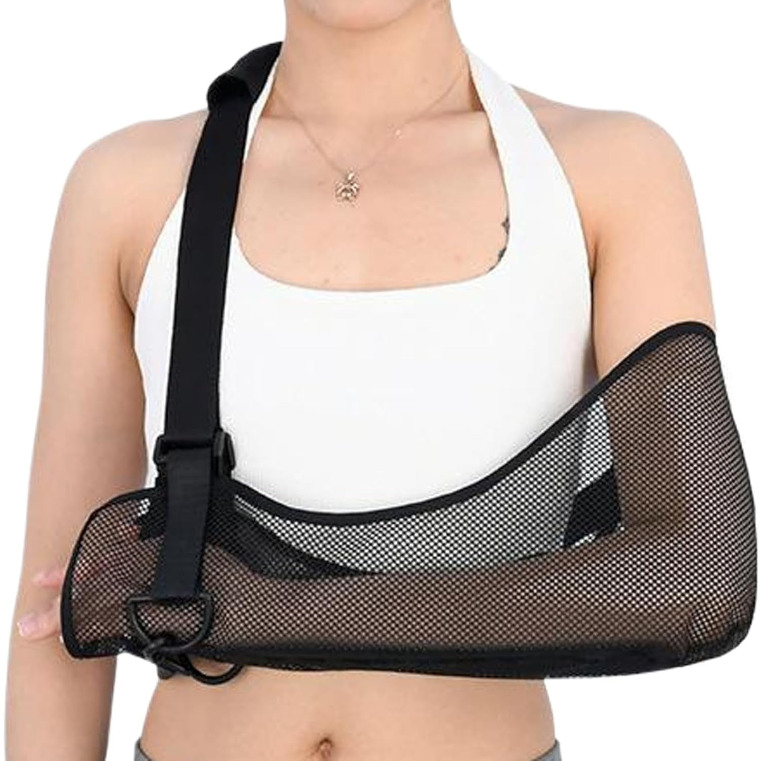 Hemvt Adjustable Shoulder Immobilizer Brace, Breathable Mesh Arm Sling for Rotator Cuff, Post-Surgery Support, Comfortable Elbow & Arm Brace for Men Women, Convenient & Durable