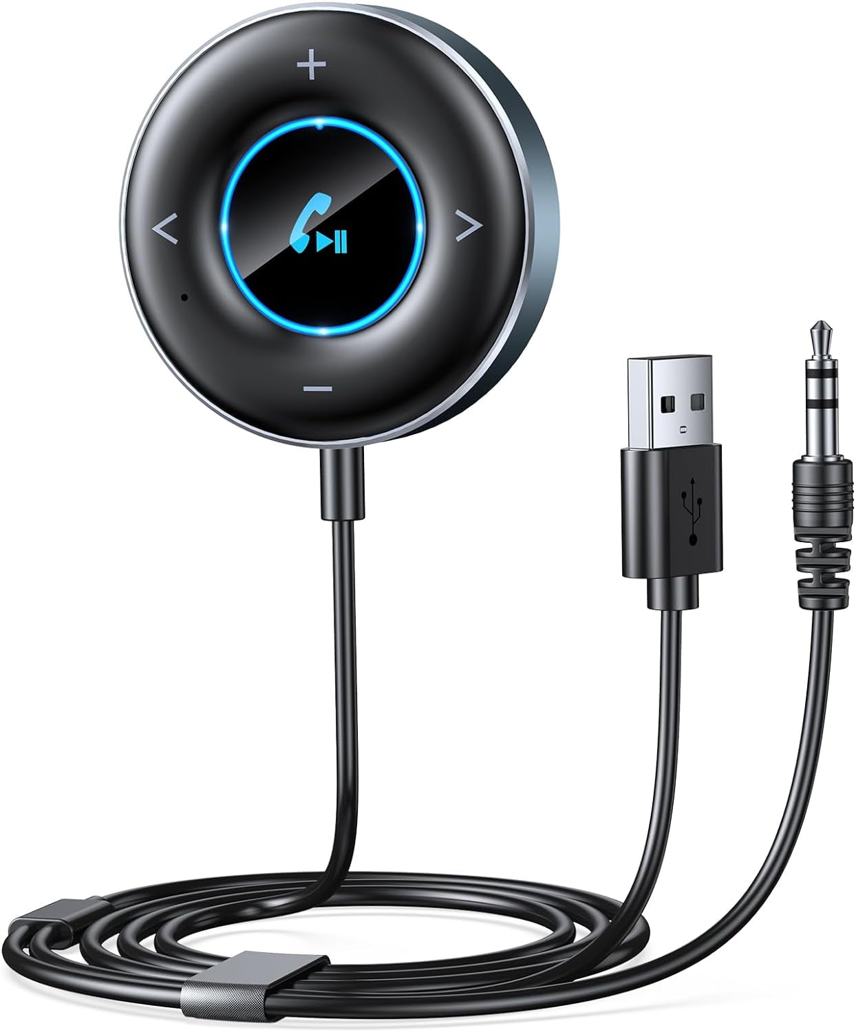 Hemvt Bluetooth AUX Adapter for Car, Hands-Free Calls and Hi-Fi Music ...