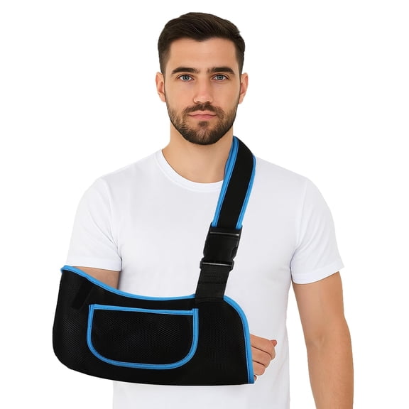 Hemvt Lightweight Breathable Arm Sling, Medical Shoulder Immobilizer for Torn Rotator Cuff, Elbow Injury, Wrist Surgery, Adjustable Shoulder Strap, Mesh Sling for Men & Women, Fits Right or Left Arm