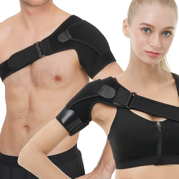 Hemvt Shoulder Brace for Torn Rotator Cuff, Arm Sling Shoulder Immobilizer with Compression Sleeve, Adjustable Support for Men & Women, Pain Relief, Fits Both Left and Right Arms