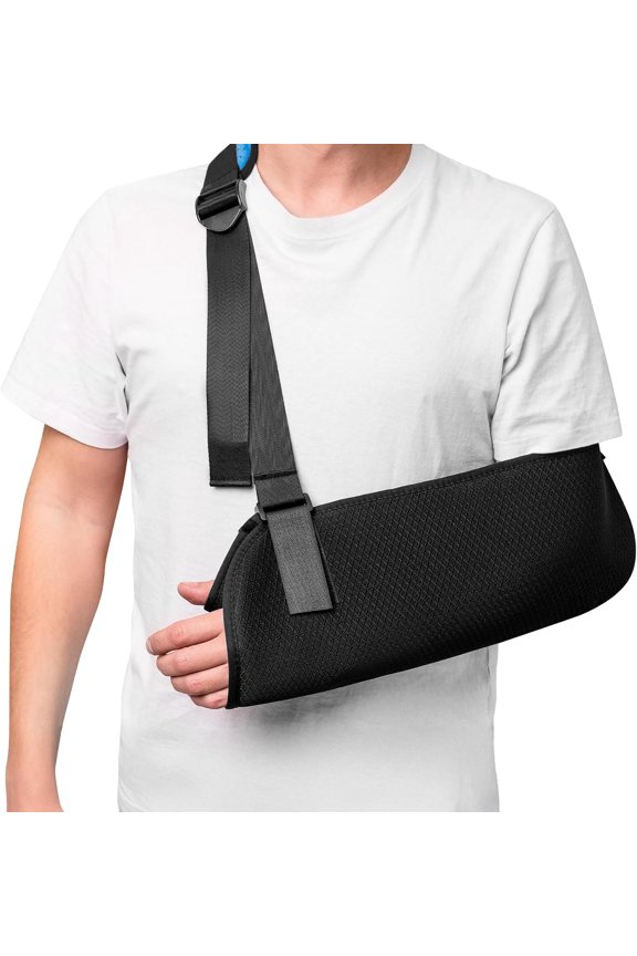 Upgraded Shoulder Brace & Arm Sling, Comfortable Shoulder Compression Support for Rotator Cuff. Lightweight Stabilizer for Elbow/Wrist Injuries, Fit for Left or Right