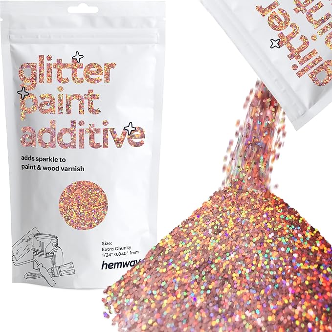 Hemway Glitter Paint Additive Crystals for Acrylic Emulsion Paint, Interior & Exterior Walls