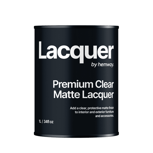 Hemway - Premium Clear Matte Protective Lacquer Paint | Multi-Surface Sealant for Interior & Exterior Furniture & Surfaces | Waterproof & Weatherproof, Fast-Drying Top Coat | 1 L