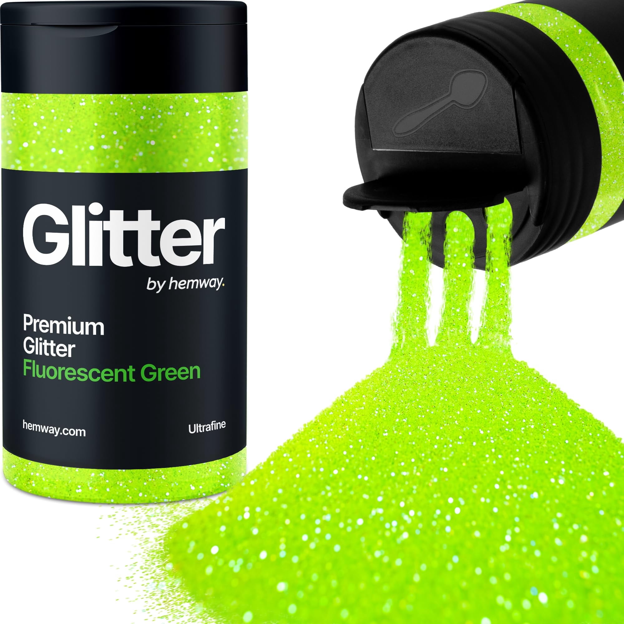 Hemway Premium Craft Glitter Shaker 130g - Lime Green, Ultrafine Metallic, For Resin, Cosmetics, Decor - View #7