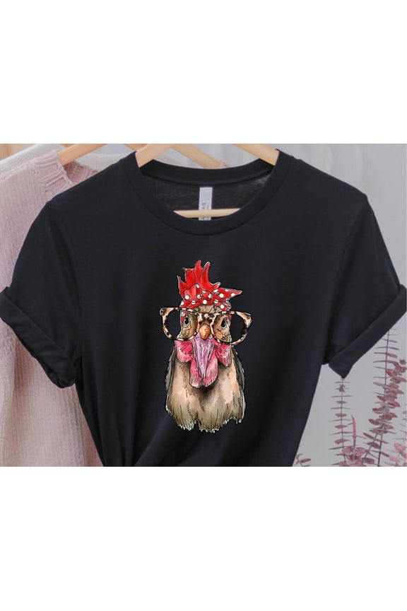 Hen Chicken 4H Farm Egg Humor Shirt For Women Cute Glasses Chick Funny Backyard Chicken Ch