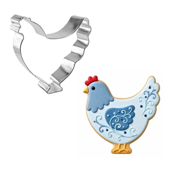 Hen Chicken Cookie Cutter 3.75 inches A1078 - The Cookie Cutter Shop - Tin Plated Steel Cookie Cutter