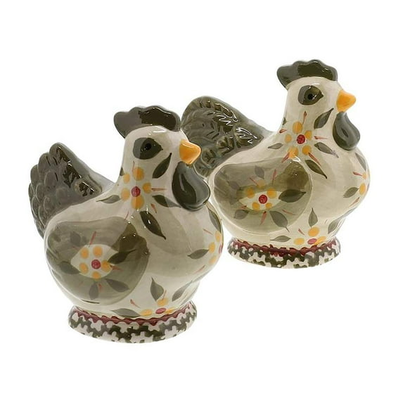 Hen Chicken Salt & Pepper Shakers by Temp-Tations (Olive Green)