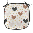 thumbnail image 1 of Hen and Chicks Chair Seating Cushion, Farm Themed Continuous Pattern with Cartoon Domestic Birds and, Soft Seat Pads for Office with Anti-slip Backing, 16"x16", Multicolor, by Ambesonne, 1 of 4