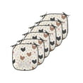 thumbnail image 1 of Hen and Chicks Chair Seating Cushion Set of 6, Farm Themed Continuous Pattern with Cartoon Domestic Birds and, Seat Pads for Office with Anti-slip Backing, 16"x16", Multicolor, by Ambesonne, 1 of 7