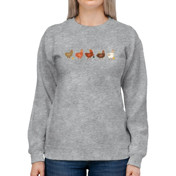 Hen Collection Design Sweatshirt Women -GoatDeals Designs, Female x-Large